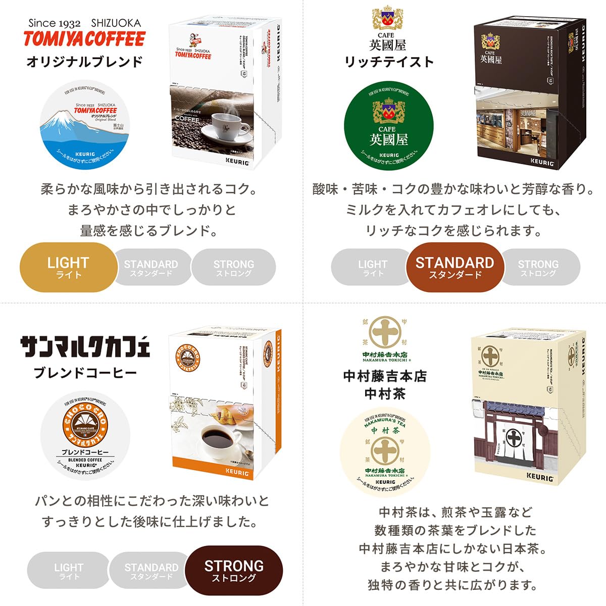 キューリグ　K-CUP 8種類アソートセット Amazon.co.jp: KEURIG キューリグ K-CUP お店の味が楽しめるアソート